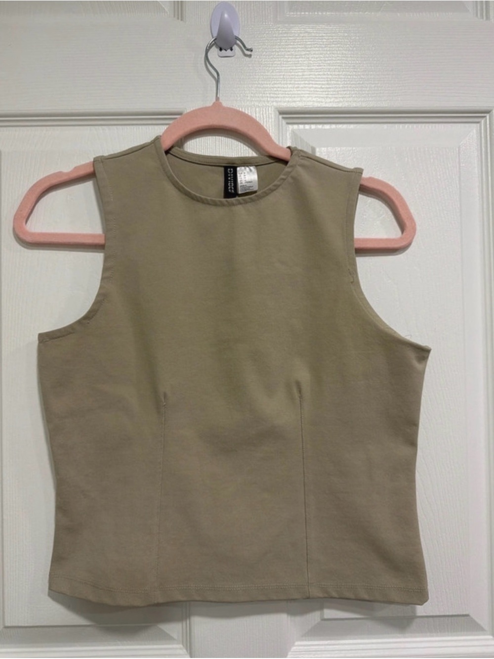H&M Beige Sleeveless Crewneck Tank